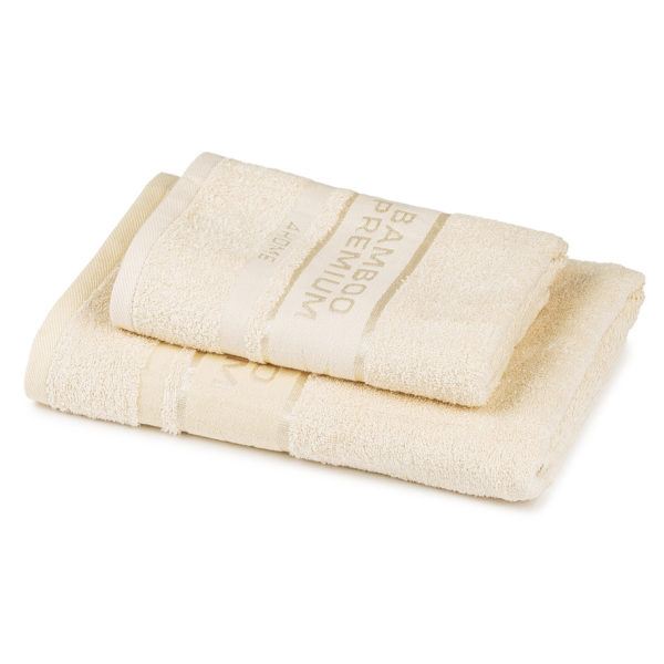 4Home Sada Bamboo Premium osuška a uterák krémová