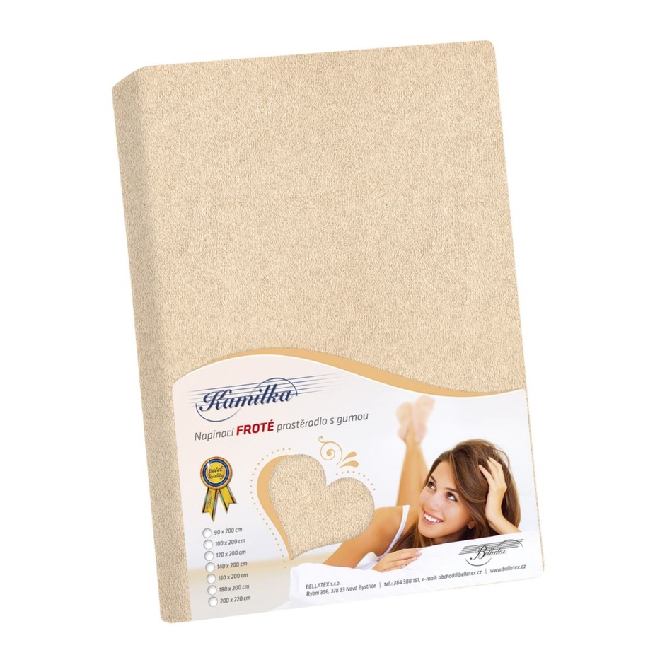 Bellatex Froté prestieradlo Kamilka béžová Bellatex Froté prestieradlo Kamilka béžová