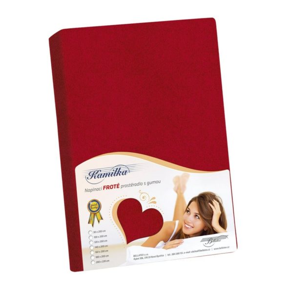 Bellatex Froté prestieradlo Kamilka červená