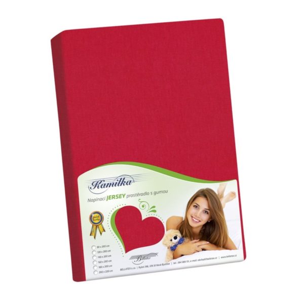 Bellatex Jersey prestieradlo Kamilka červená