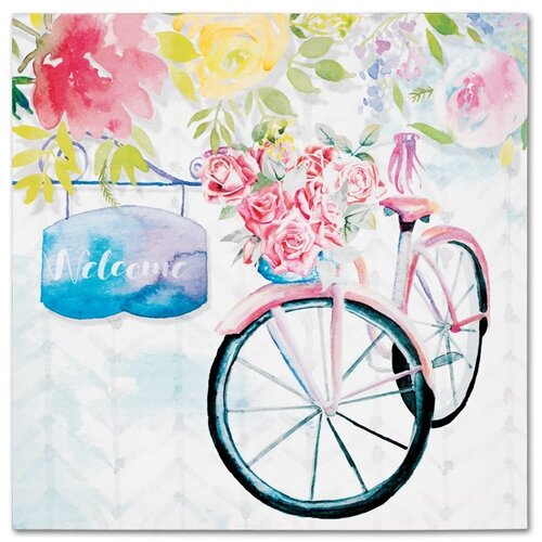 Obraz na plátne Bicycle with roses