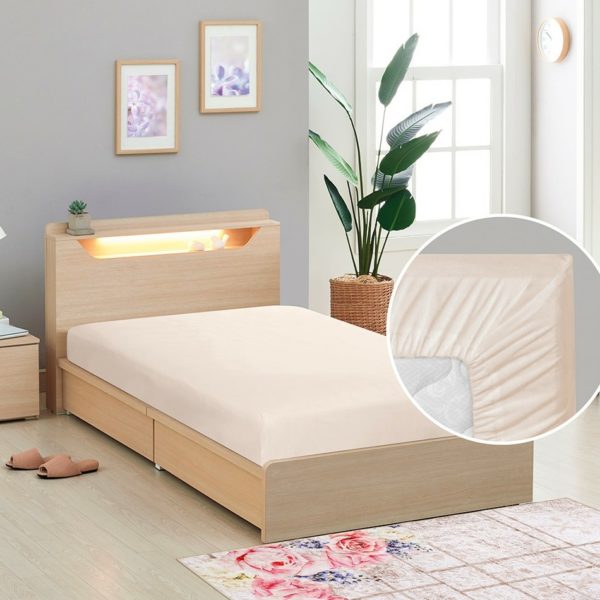 Bellatex Plátené prestieradlo s gumou biela káva