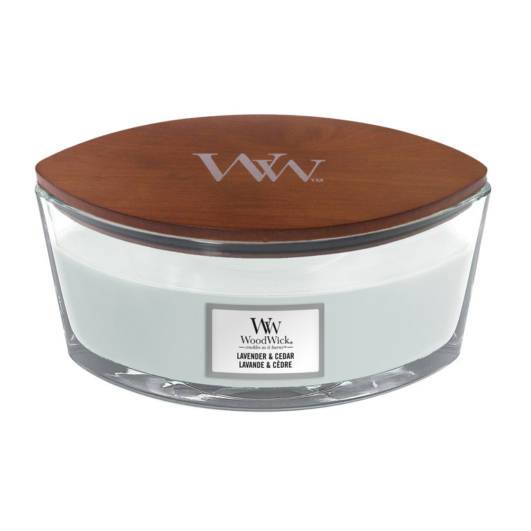 Woodwick sviečka loď Lavender and Cedar
