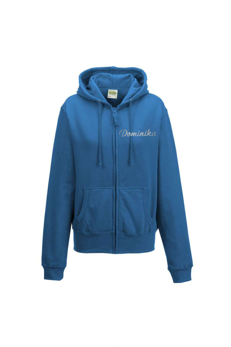 Dámska mikina na zips s kapucňou personalizovaná