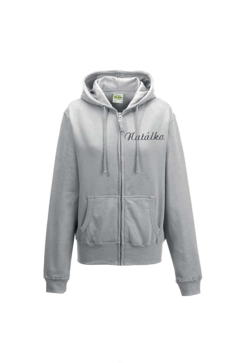 Dámska mikina na zips s kapucňou personalizovaná