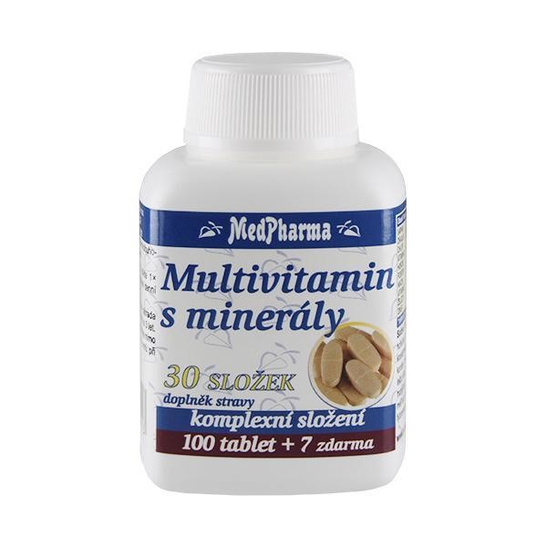 Multivitamín s minerálmi 30 zložiek 107 tabliet