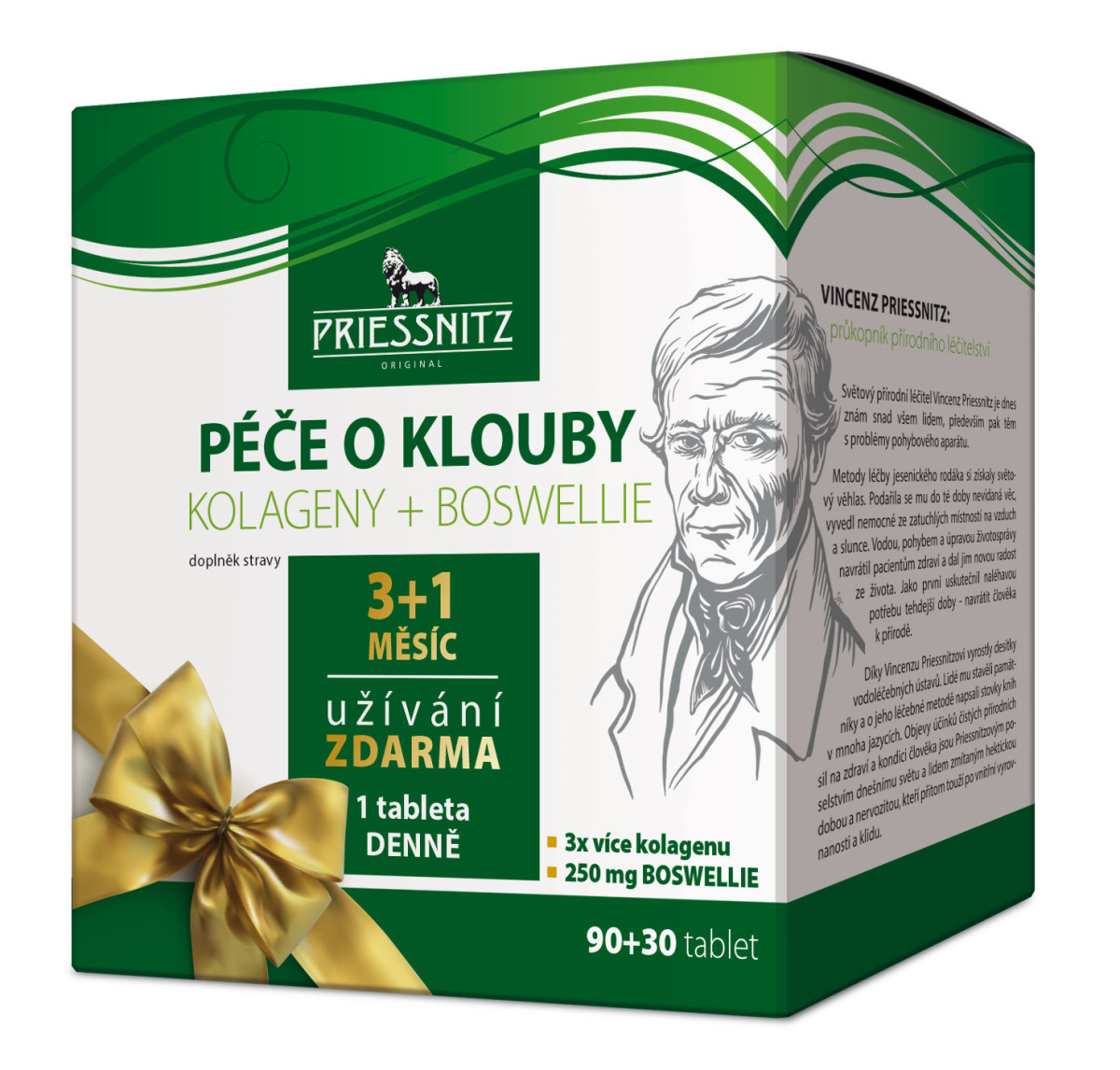 Priessnitz Kolagény + Boswellia starostlivosti o kĺby 120 tabliet