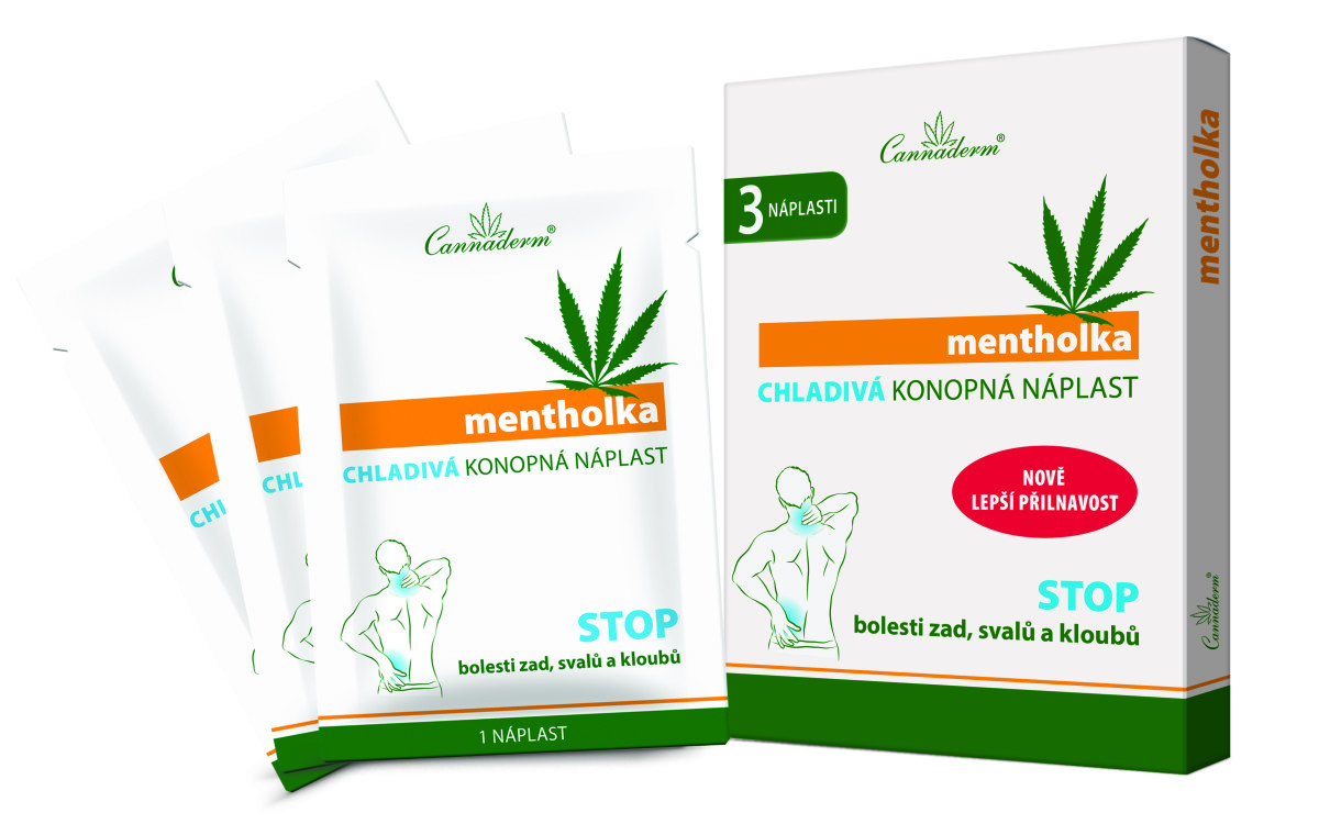 Cannaderm Mentholka chladivá náplasť 3 ks