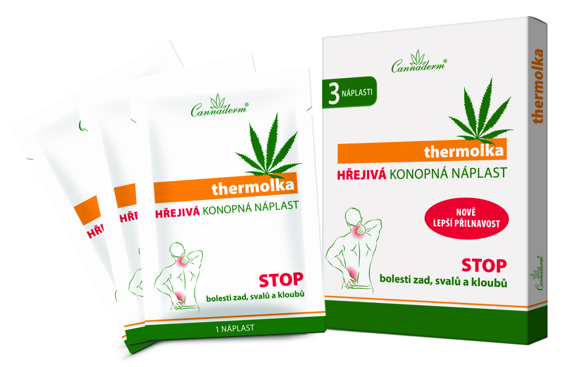 Cannaderm Thermolka hrejivá náplasť 3 ks