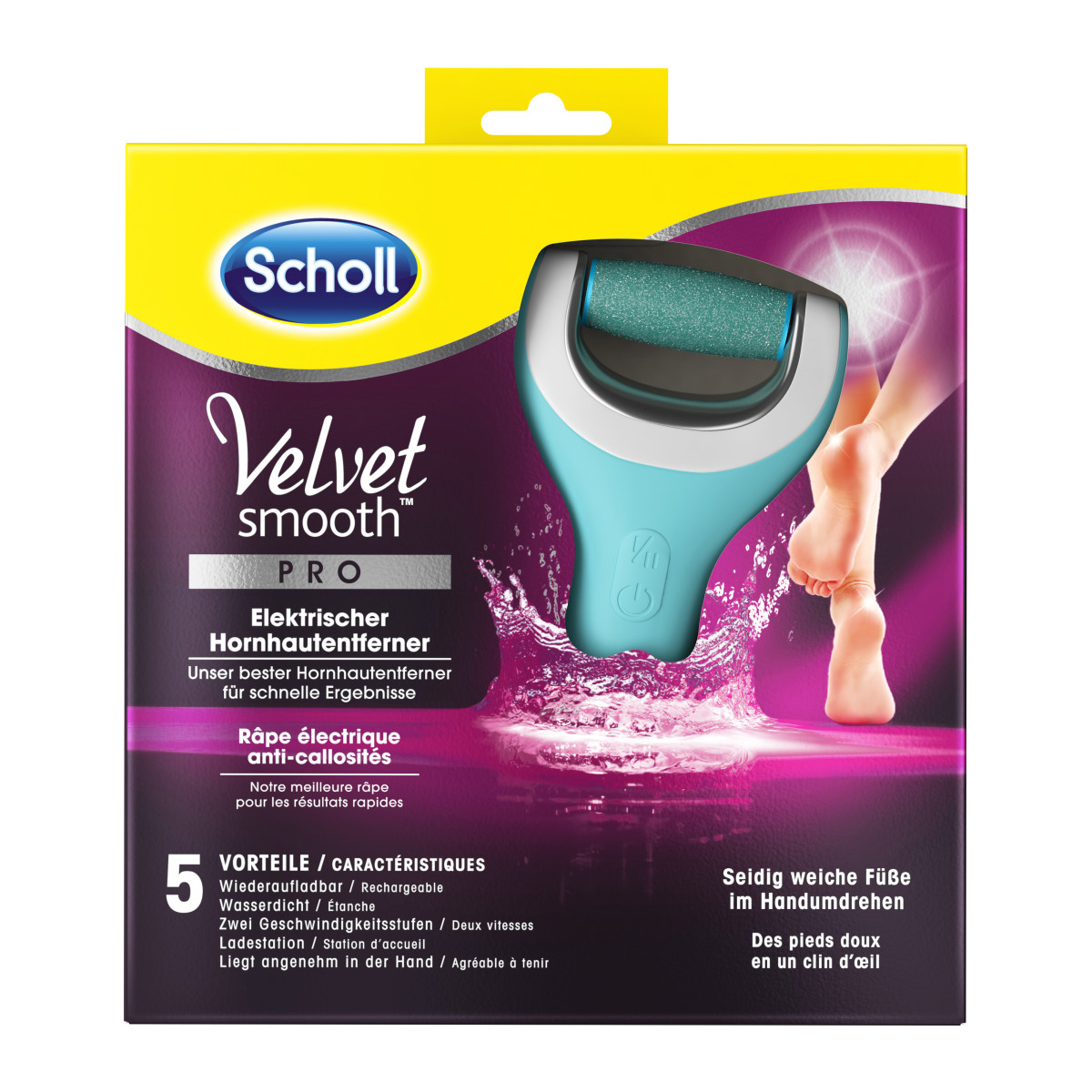 Elektrický pilník na chodidlá do vody Velvet smooth