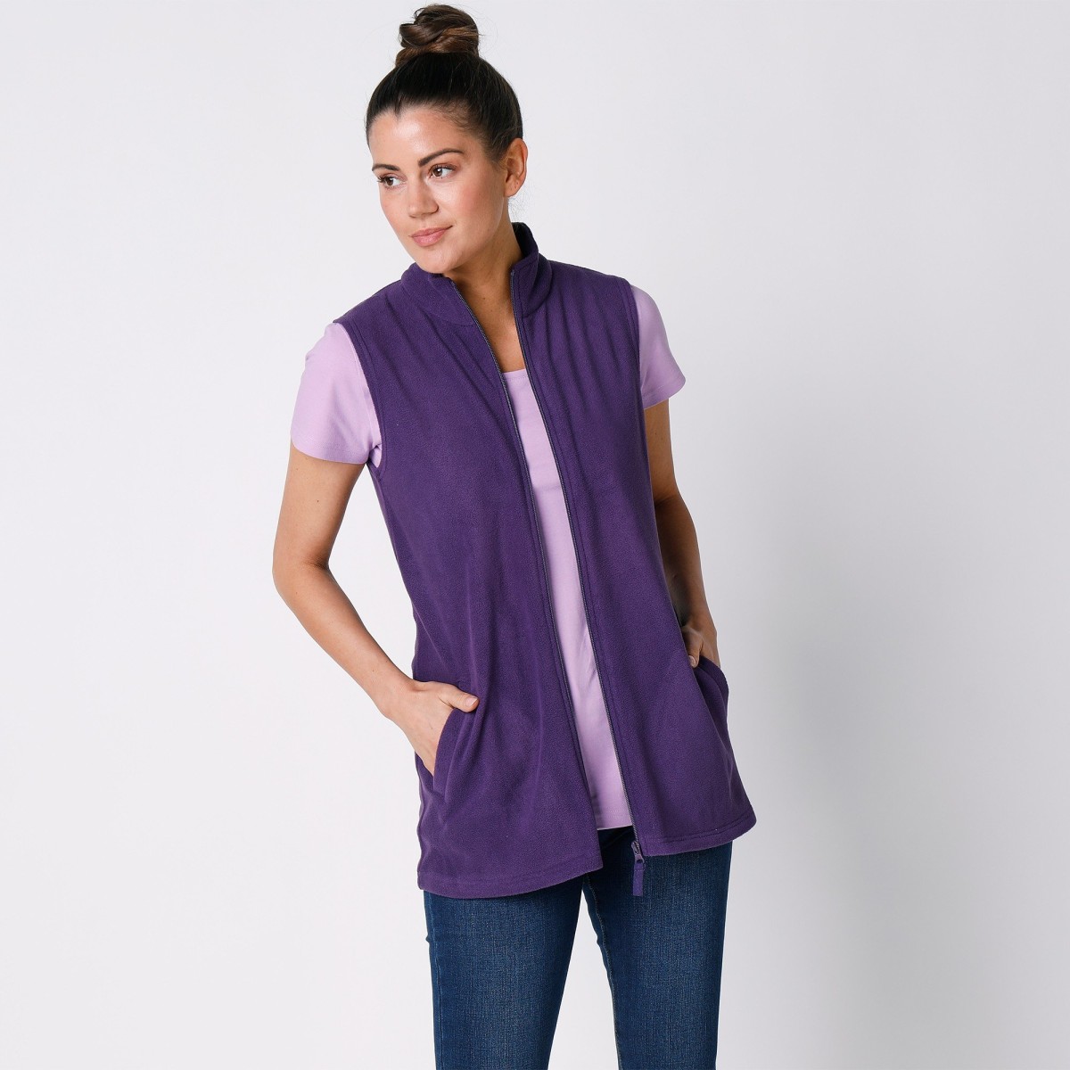 Fleecová vesta na zips