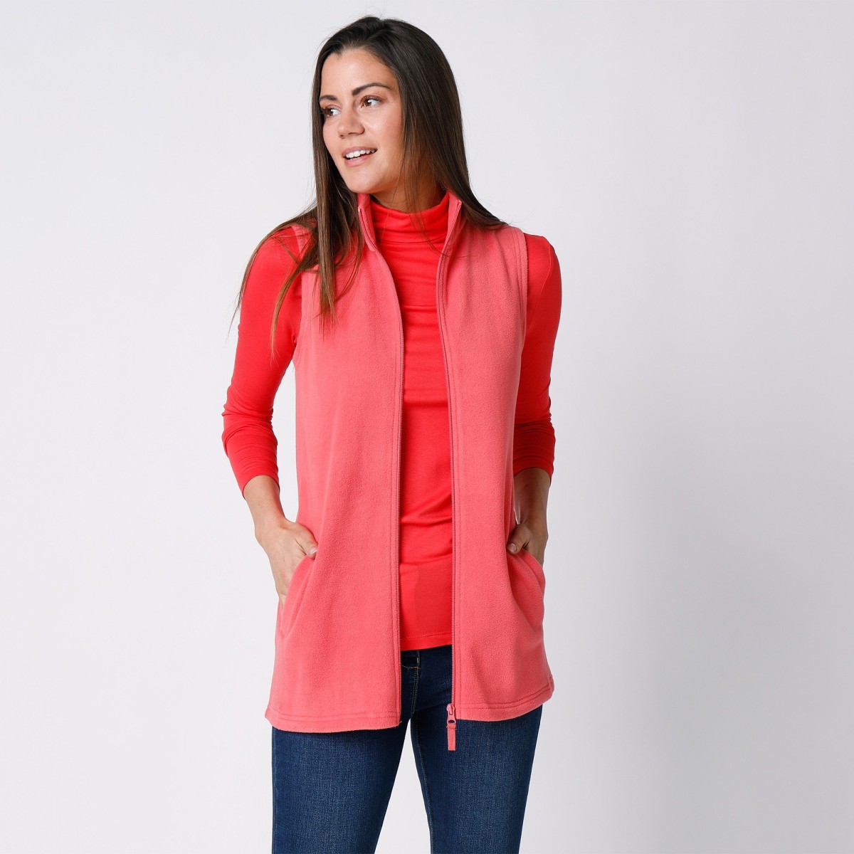 Fleecová vesta na zips