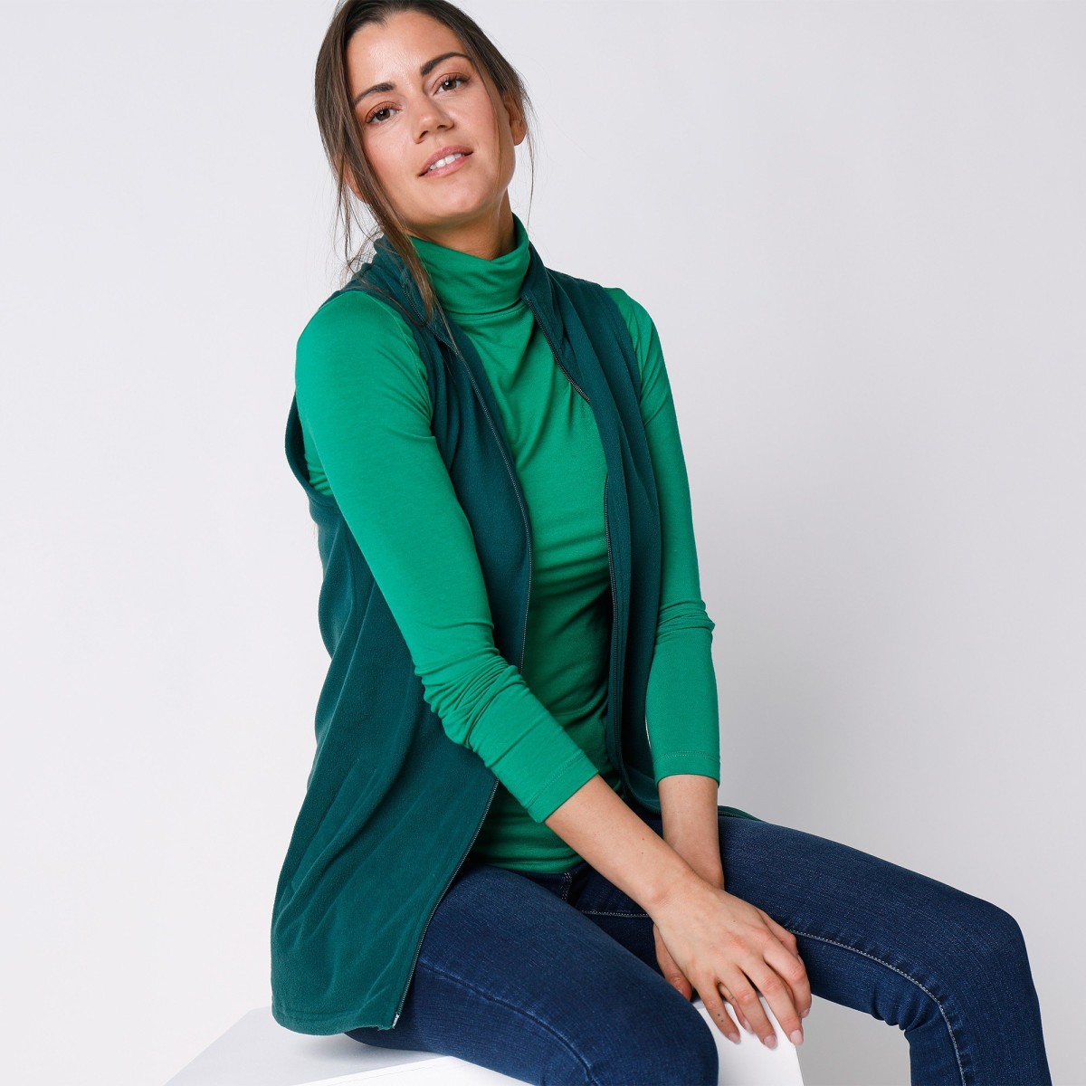 Fleecová vesta na zips
