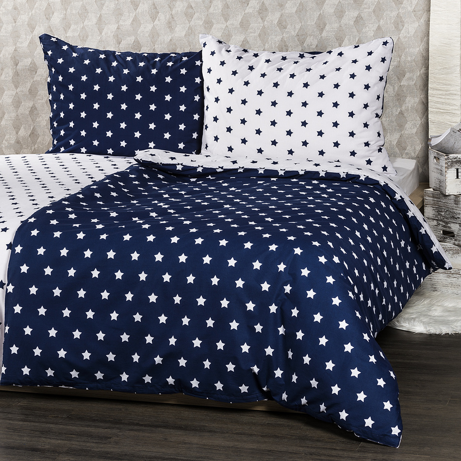 4Home bavlnené obliečky Stars Navy blue 4Home bavlnené obliečky Stars Navy blue