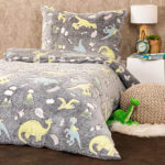 4home Svietiace obliečky mikroflanel Dino