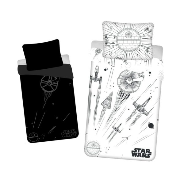 Jerry Fabrics Bavlnené obliečky Star Wars Death Star svietiace