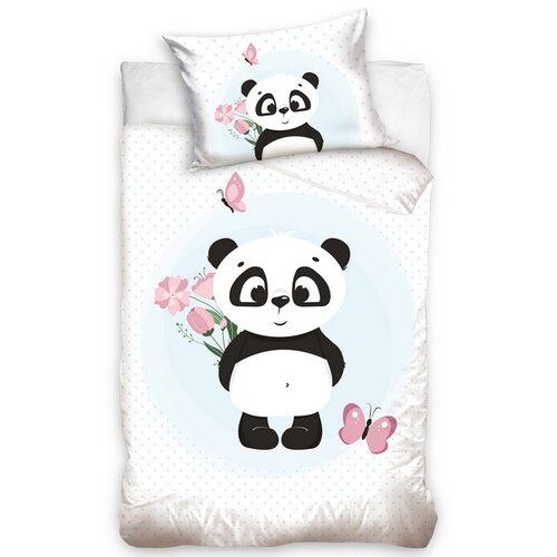 BedTex Detské bavlnené obliečky do postieľky Roztomilá Panda