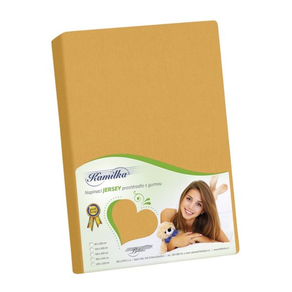 Bellatex Jersey prestieradlo Kamilka horčicová