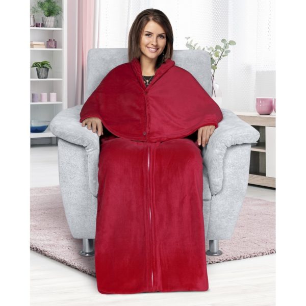 Bellatex Televízny vak a deka v jednom Koral jahodová