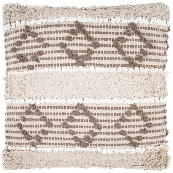 Dekoračný bavlnený vankúšik hnedý vzor