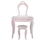 Detský kozmetický stolík so zrkadlom Elza ružová