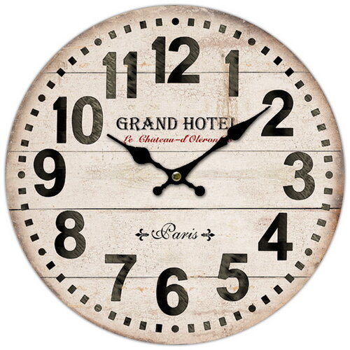 Drevené nástenné hodiny Grand hotel Paris