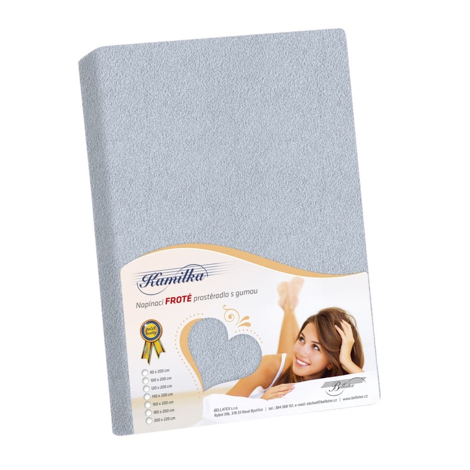 Bellatex Froté prestieradlo Kamilka svetlosivá Bellatex Froté prestieradlo Kamilka svetlosivá