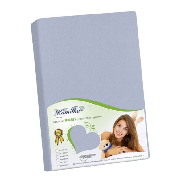 Bellatex jersey prestieradlo Kamilka svetlosivá