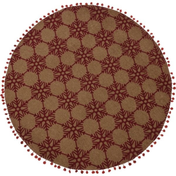 Koberec okrúhly Vločka červená