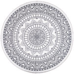 Dakls Kusový koberec Mandala sivá