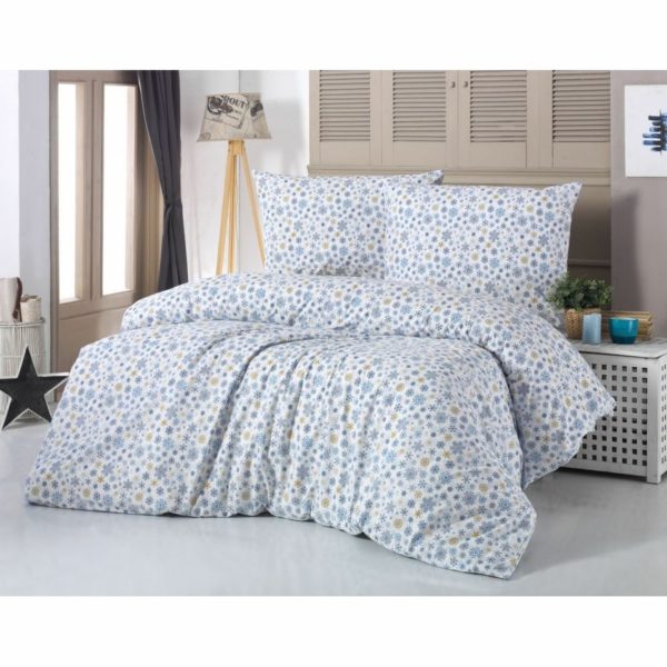 Kvalitex Bavlnené obliečky Vločka modrá