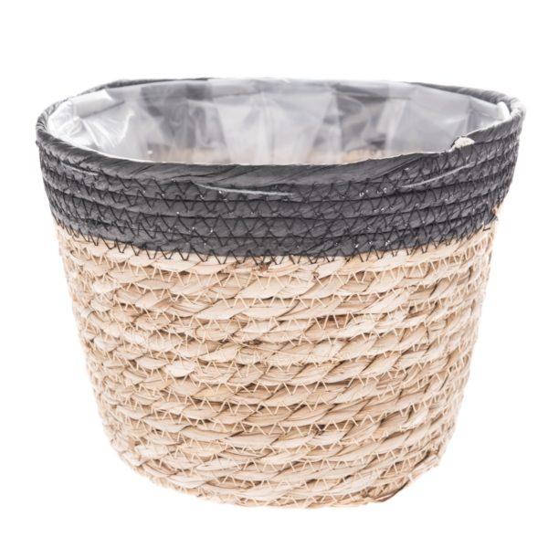 Obal na kvetináč Sea grass čierna