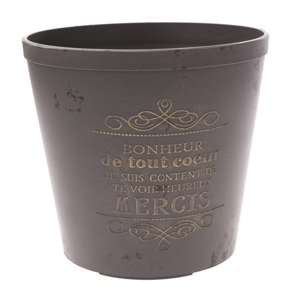 Plastový obal na kvetináč Mercis sivá