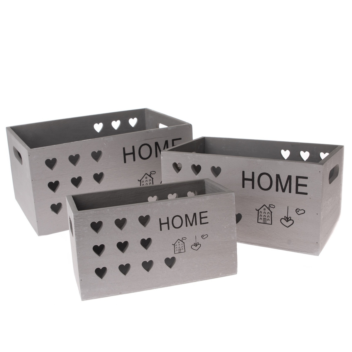 Sada drevených debničiek Home Sada drevených debničiek Home