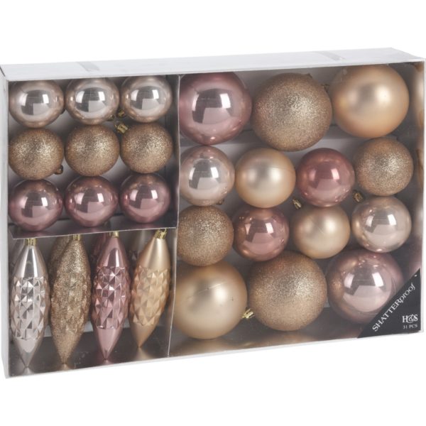 Sada vianočných ozdôb Soverato zlatá