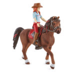 Schleich 42539 Ryšavka Hannah s pohyblivými kĺbmi na koni