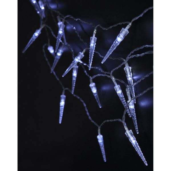 Solight Svetelná vonkajšia reťaz s 50 LED akrylátovými cencúľmi