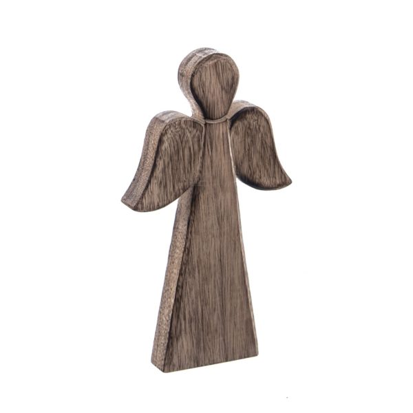 Vianočná dekorácia Anjel z mangového dreva