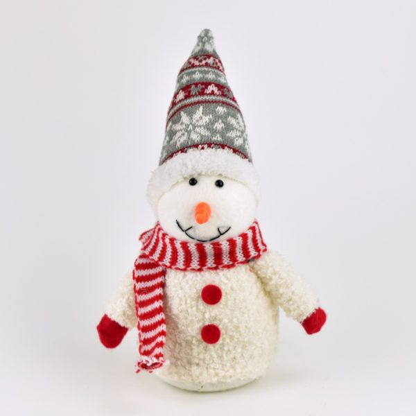 Vianočná dekorácia Textilný snehuliak