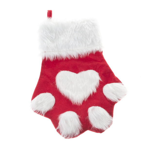 Vianočná textilná ponožka Labka 40 cm