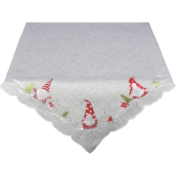Forbyt Vianočný obrus Škriatkovia sivá