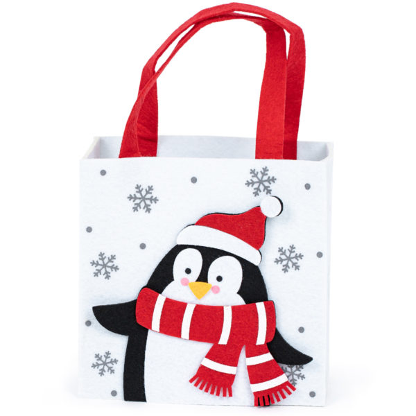 Vianočný plstený košík Tučniak