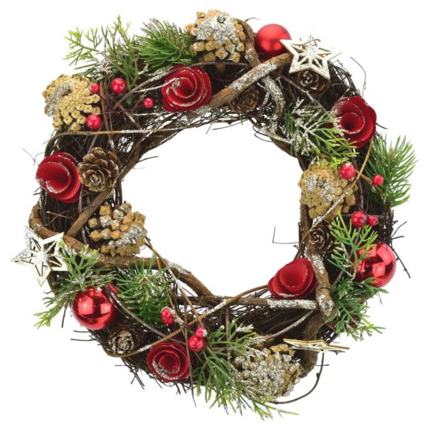 Vianočný ratanový veniec Rosso