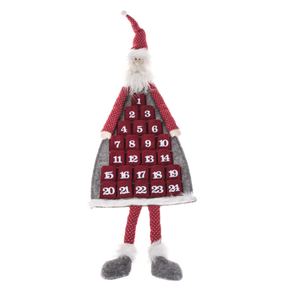 Závesný adventný kalendár Santa