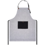 HOME ELEMENTS Kuchynská zástera sivobiela a čierna