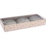 Sada betónových svietnikov Stone hnedá