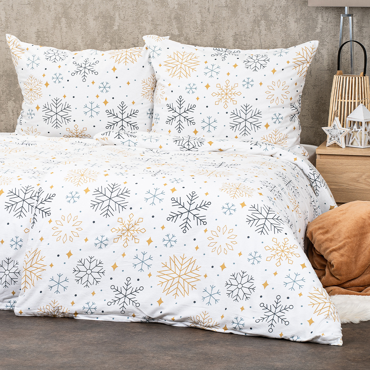 4Home Flanelové obliečky Frosty snowflakes 4Home Flanelové obliečky Frosty snowflakes