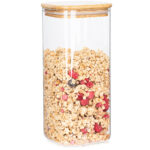 4Home Sklenená dóza na potraviny s viečkom Bamboo