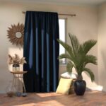 AmeliaHome Záves Blackout Oxford Pleat indigo