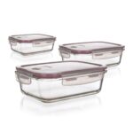 Banquet Sada sklenených dóz s viečkom Lora